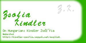 zsofia kindler business card